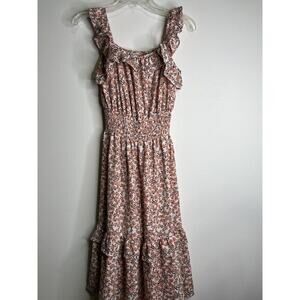 Max Studio Womens Sleeveless Sundress Small Floral Pattern Summer Lightweight